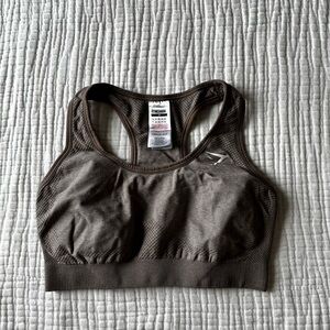 Gymshark Women's Dark Brown Sports Bra